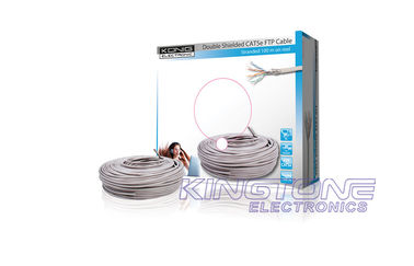 China FTP CAT5E Network Cable Solid Bare Copper with PET Foil Standard Lan Cables supplier