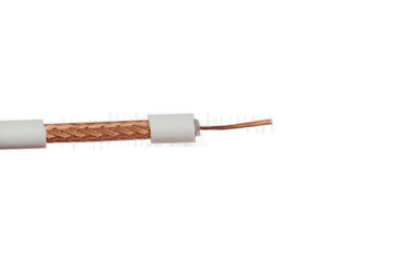 China RG59 Micro CCTV Coaxial Cable Stranded Copper Conductor with 95% CCA Braiding supplier