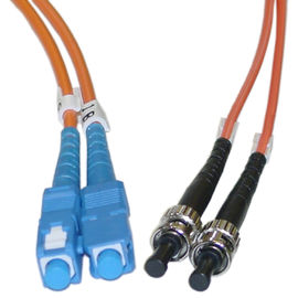 China MM Fiber Optic ST to SC 50 / 125 μm Duplex Patch Cord for Gigabit Ethernet supplier