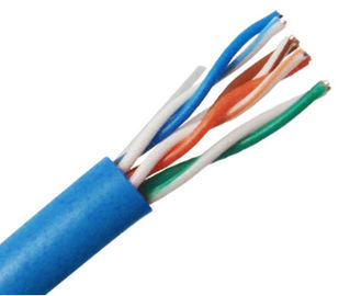 China UTP CAT5E UL CMR 350 MHz 24 AWG Solid Bare Copper Conductor Network Cable supplier
