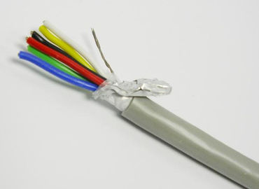 China Mylar Screened Cable Stranded Tinned Copper Conductor in Gray Jacket for Security supplier