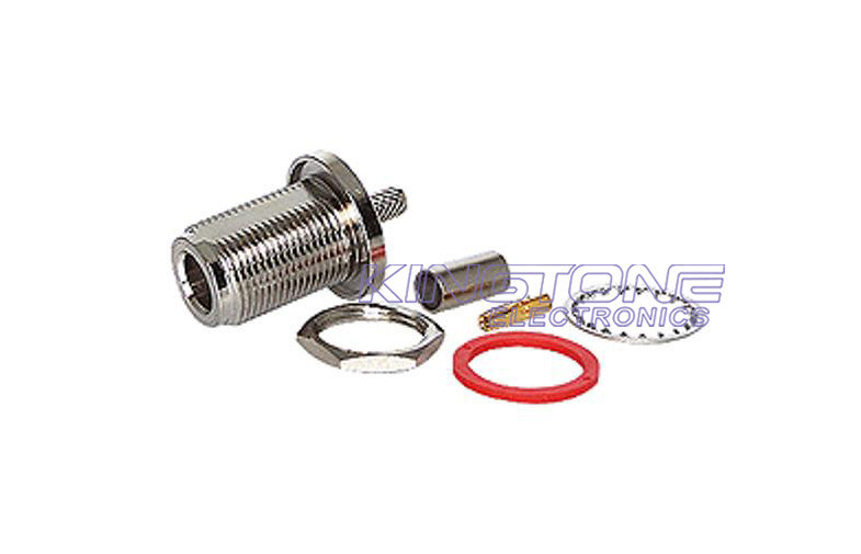 F Type Male Bulkhead Coaxial Cable Connectors 75 Ohm for RG58 RG 59 RG6