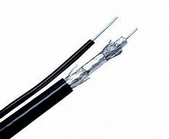 China RG6 Quad Shielded with Steel Messenger Outdoor CATV Coaxial Cable UL CM Standard factory