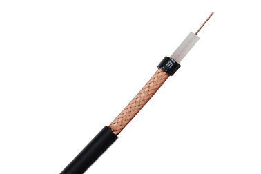 China 23AWG Bare Copper Conductor RG59 B/U CCTV Coaxial Cable Solid PE 95% CCA Braid distributor