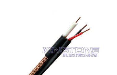 China RG59/U CCTV Coaxial Cable 95% CCA Braiding + 2C / 18AWG Siamese CMR supplier