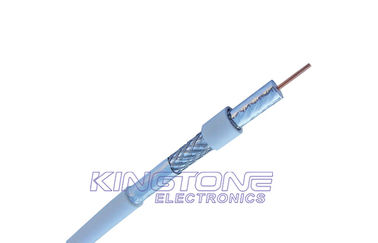 China RG6 Tri. CATV Coaxial Cable 18AWG CCS Conductor 77% AL Braiding Jelly PE supplier