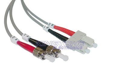 China Multimode Fiber Optic Patch Cord ST to SC 50/125 Duplex PVC supplier