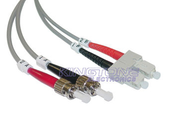 China ST to SC Fiber Optic Patch Cord , 50/125 Multimode Duplex patch cord supplier
