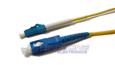 China SC to LC Fiber Optical Patch Cord , Singlemode 8.3 / 125 um Zipcord Cable supplier
