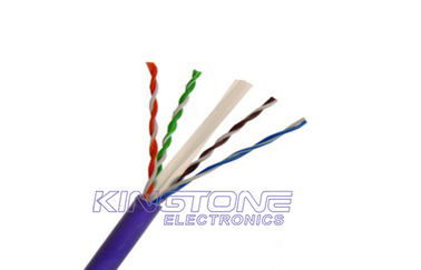 China 23AWG UTP CAT6 Security Camera Cables 4 Pairs Bare Copper CMR Rated PVC supplier