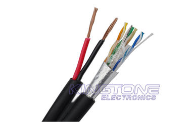 China FTP CAT5E Siamese Security Camera Cables with 24 AWG Soild Copper Conductor supplier