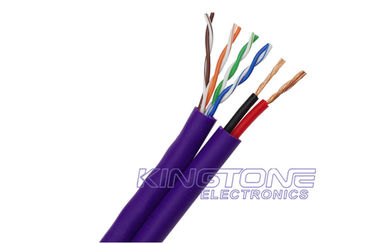 China Category 5 Security Camera Cables 4 Pairs 24AWG Bare Copper PVC Jacket supplier