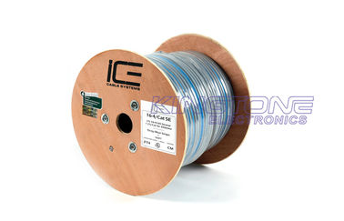 China CMP Rated PVC UTP CAT5E Network Cable 24 AWG Solid Bare Copper FEP Insulation supplier