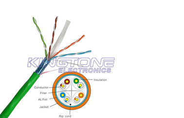 China 23 AWG FTP CAT 6A Network Cable with PVC Jacket , High Speed Networking Cable supplier