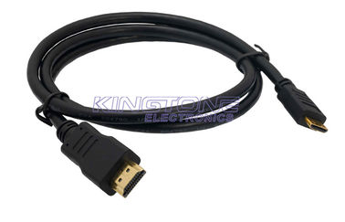 China 19P Male Pin Gold HDMI To HDMI Cable In Insulator Type , 1080P HDMI1.4 Cables supplier