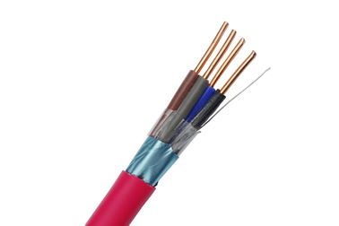 China Shielded 0.22mm2 FRLS Cable with Bare Copper Conductor for Fire Alarm System supplier