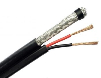 China Composite RG6/U Coaxial Cable 95% Coverage with Power Feed Wire for HD Camera supplier