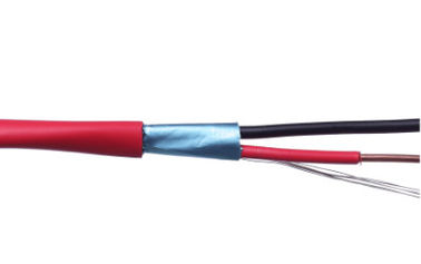 China 12 AWG 2 Cores Shielded Fire Alarm Cable Solid Copper Conductor FPL-CL2 PVC supplier