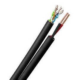 China UTP CAT5E Bare Copper Conductor with Stranded CCA Power Siamese IP Camera Cable supplier