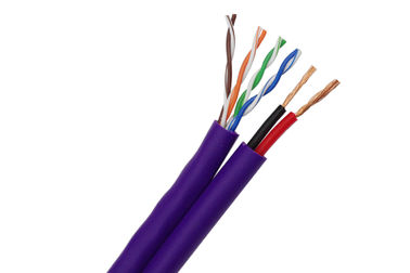 China UTP CAT5E 24 AWG Bare Copper with 2 Core Bare Copper Power IP Camera  Cable supplier