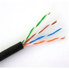 China Outdoor UTP CAT5E Network Cable 4 Pairs 24AWG Copper Conductor with PE Jacket supplier
