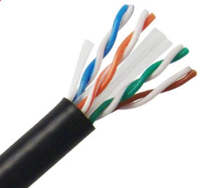 China Outdoor UTP CAT6 Network Cable 23 AWG Soild Copper Conductor UV-PE Jacket supplier