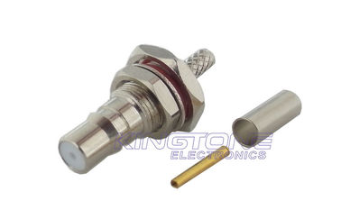 QMA Plug TV Cable Connector Right Angle Crimp for RG58 Cable , 195-Series Cable supplier