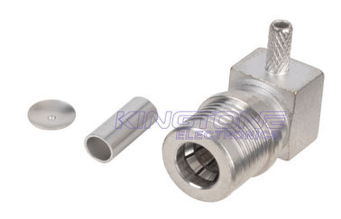 QMA Plug TV Cable Connector Right Angle Crimp for RG58 Cable , 195-Series Cable supplier