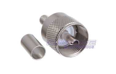 UHF Male Crimp Coaxial Cable Connectors for RG8 RG58 RG195 RG400 Coaxial Cable supplier