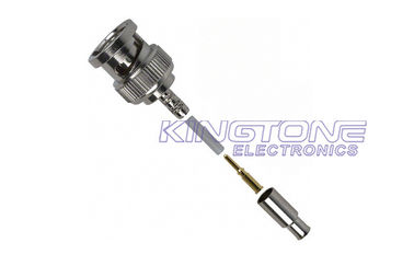 Nickel BNC Coaxial Cable Connectors with Gold plated for Radio / TV supplier