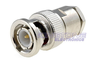 Nickel BNC Coaxial Cable Connectors with Gold plated for Radio / TV supplier