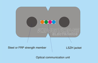 FTTH Drop Cable Fiber Optic Cable G.652D/G.657A 1/2/4 Core LSZH supplier