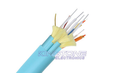 Blue Indoor 12 Core PVC Fiber Optic Network Cable G.652D , Multimode Fiber Optic Cable supplier