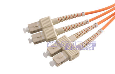 PVC SC to SC 62.5 / 125 um Fiber Optic Patch Cord Multimode Duplex supplier