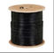 Solid PE RG59 CCTV Coaxial Cable 0.64mm Bare Copper 95% CCA Braid PVC Jacket supplier