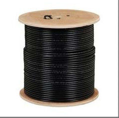 Solid PE RG59 CCTV Coaxial Cable 0.64mm Bare Copper 95% CCA Braid PVC Jacket supplier