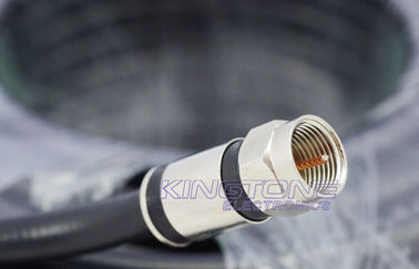 RG6 CATV Coaxial Cable with Compression Connector in 25M Length for TV Antennas supplier