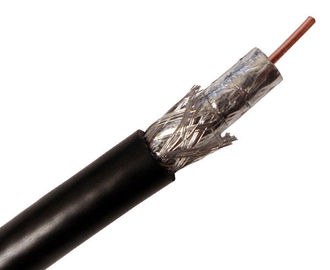 Standard RG11 CATV Coaxial Cable 14 AWG CCS 60% AL Braiding PE Jacket for CATV supplier