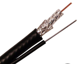 RG6 CCS Conductor Dual Shielded with Steel Messenger Outdoor CATV Coaxial Cable supplier