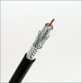 RG11 Tri. Shielded CATV Coaxial Cable 14 AWG CCS 60% AL Braid CM Rated PVC Jacket supplier