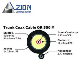 Welding Smooth Aluminum Tube QR500 Trunk Coaxial Cable 2.77mm CCA Conductor supplier